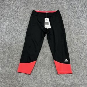 Adidas Leggings Womens S Black Techfit Capri Climalite UPF 50+ Running Gym Yoga